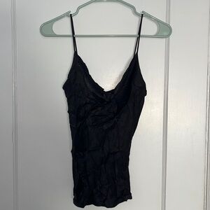 Black Zara cowl neck tank
